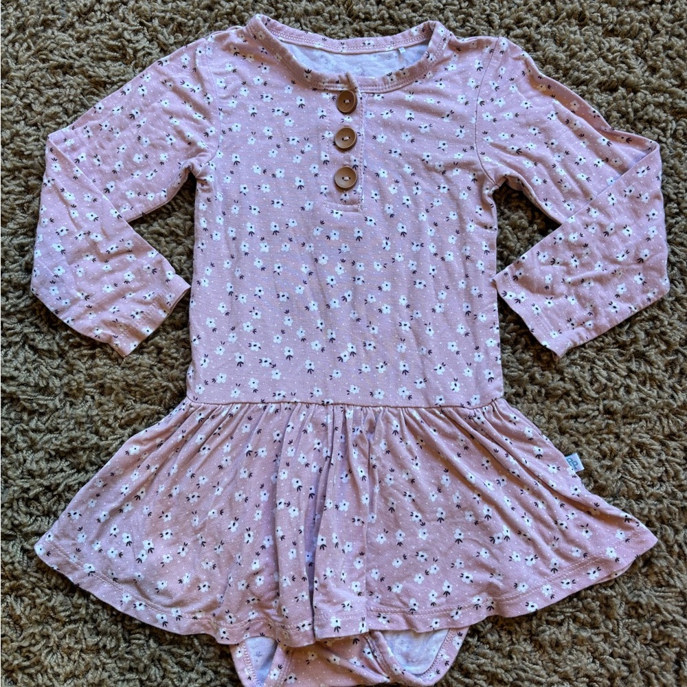 Posh Peanut Blush Floral Baby Dress